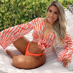 Three Piece Brazilian Bell Sleeve Bikini