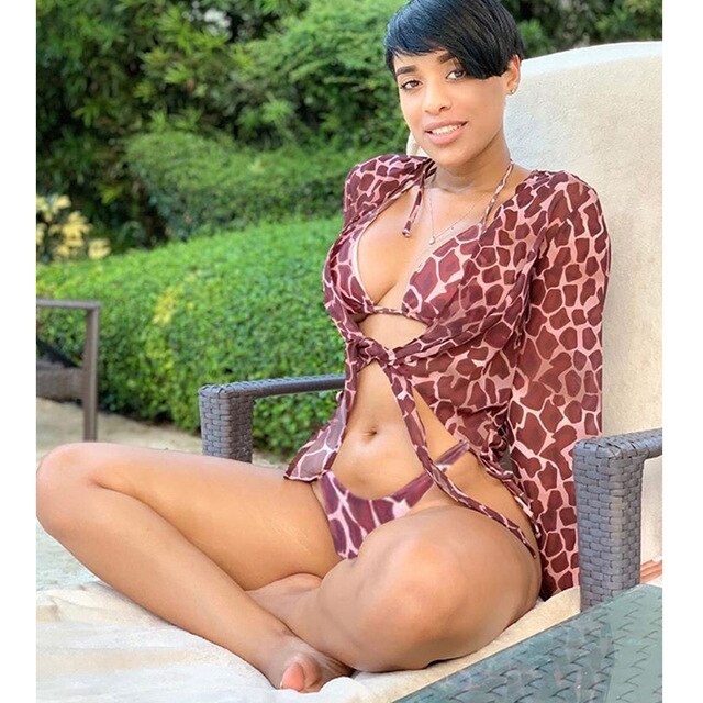 Three Piece Brazilian Bell Sleeve Bikini