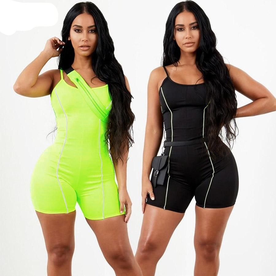Sexy Strapless Neon Skinny Playsuit