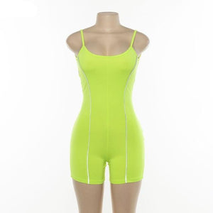 Sexy Strapless Neon Skinny Playsuit