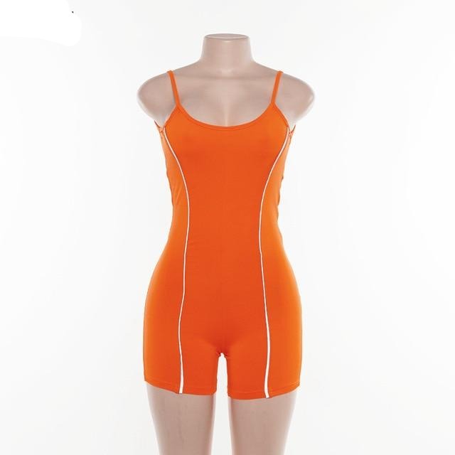 Sexy Strapless Neon Skinny Playsuit