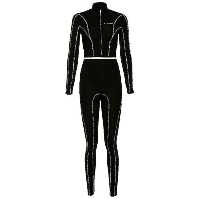 2 Pieces Set Fitness Tracksuit