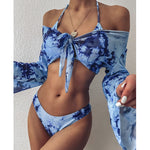 Sexy Three-Piece Long Sleeve Bikini