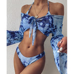 Sexy Three-Piece Long Sleeve Bikini