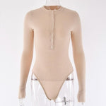 Sexy V Neck Knitted Bodysuit