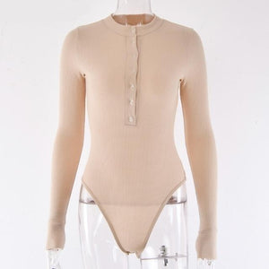 Sexy V Neck Knitted Bodysuit