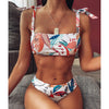 Sexy Print Bandeau Push Up Swimsuit