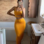 Sexy Hollow Out Two Piece Outfit
