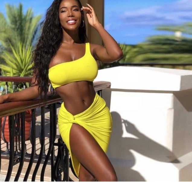 2-Piece Set One Shoulder Outfit
