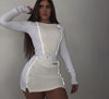 Reflective Striped Patchwork Two Pieces Set