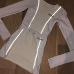 Reflective Striped Patchwork Two Pieces Set