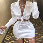Sexy Fashion Satin Matching Set