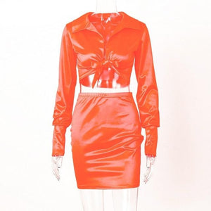 Sexy Fashion Satin Matching Set