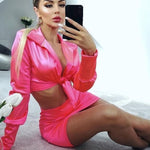 Sexy Fashion Satin Matching Set