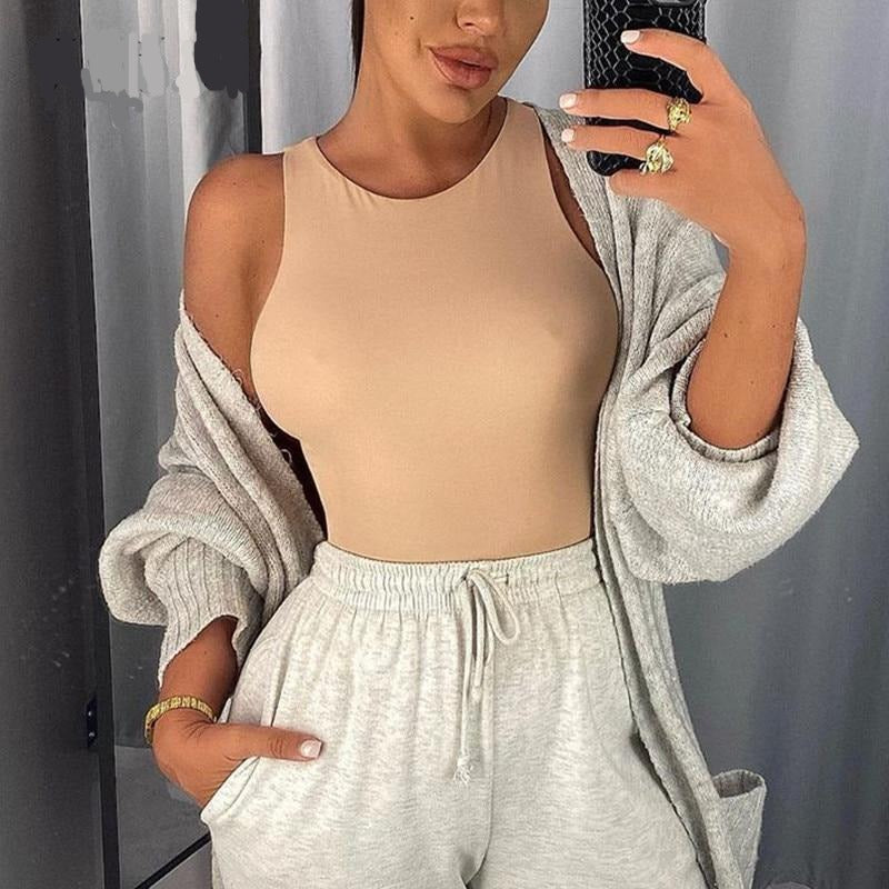 Sexy Sleeveless Streetwear Off-Shouder Bodysuit