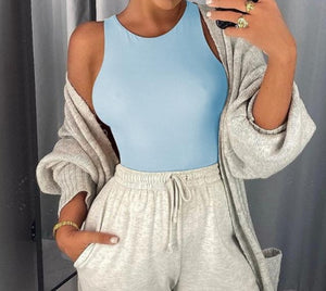 Sexy Sleeveless Streetwear Off-Shouder Bodysuit