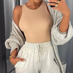 Sexy Sleeveless Streetwear Off-Shouder Bodysuit