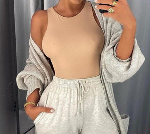 Sexy Sleeveless Streetwear Off-Shouder Bodysuit