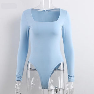 Long Sleeve Knitted Skinny Bodysuit