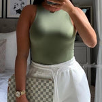 Sexy Sleeveless Streetwear Off-Shouder Bodysuit