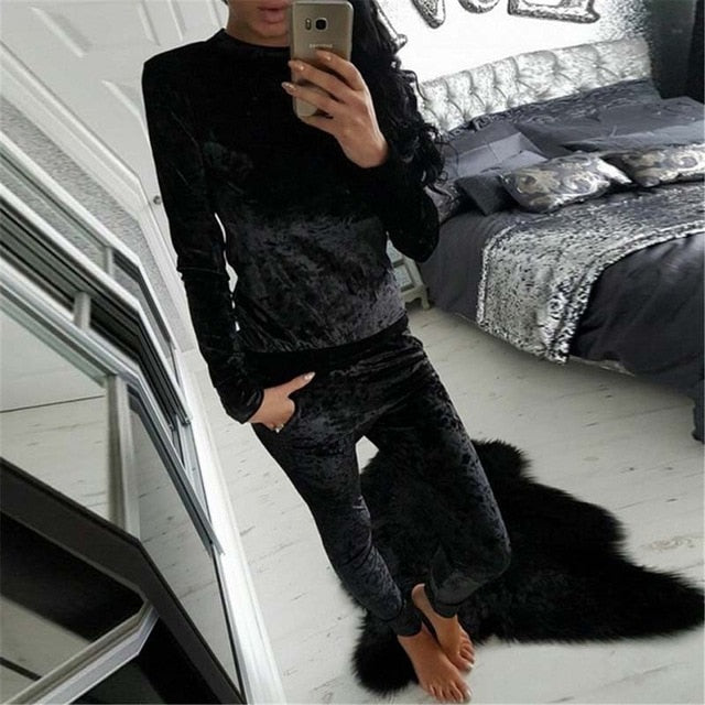 Autumn Velvet 2-Piece Outfit
