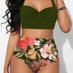 Bohemian Two-Piece Sleeveless High Waist Bikini Set