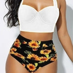 Bohemian Two-Piece Sleeveless High Waist Bikini Set