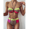 Bandeau Push Up Leopard Print Swimwear